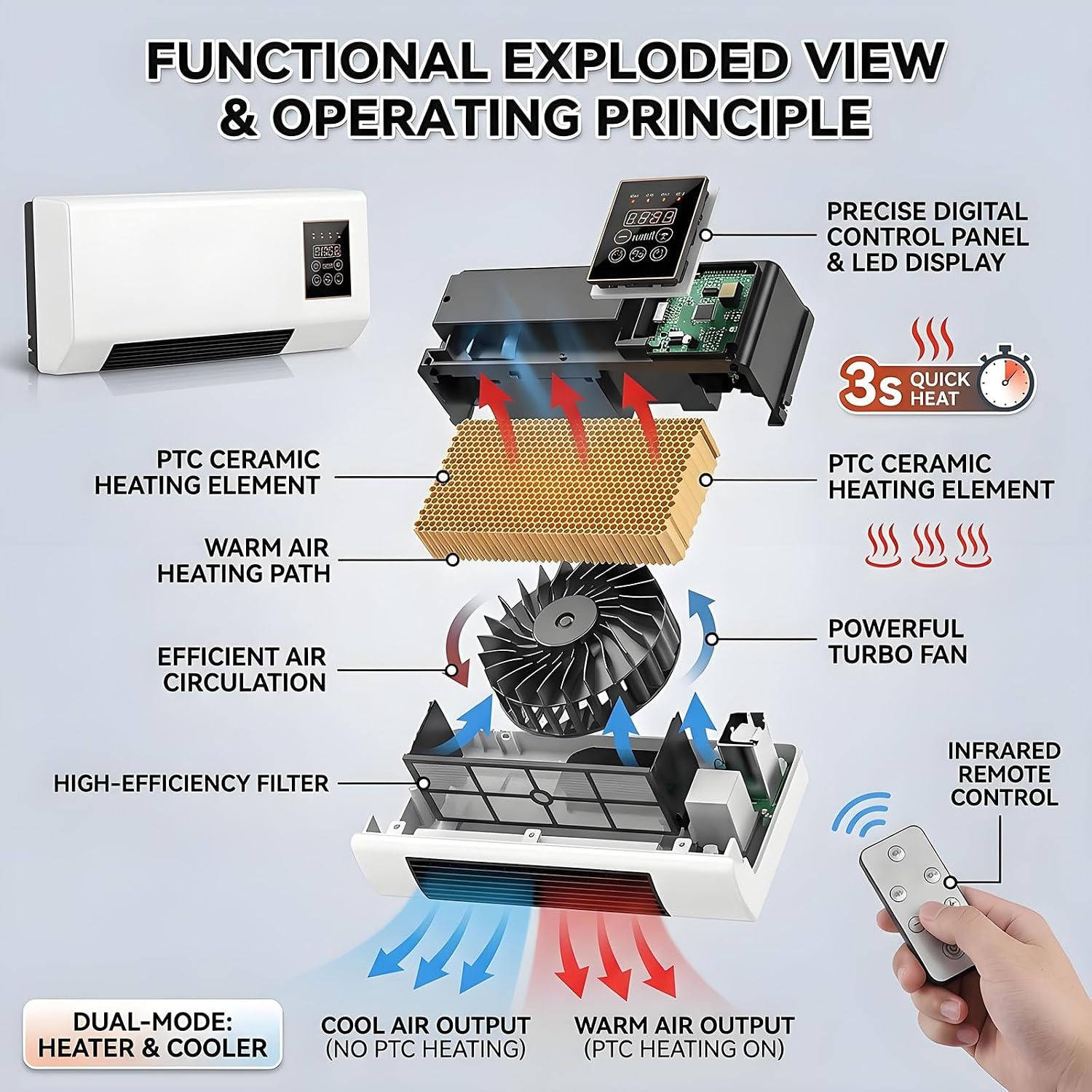 Portable Wall-Mounted Air Cond - đánh giá và giá Smart Garden Rooms