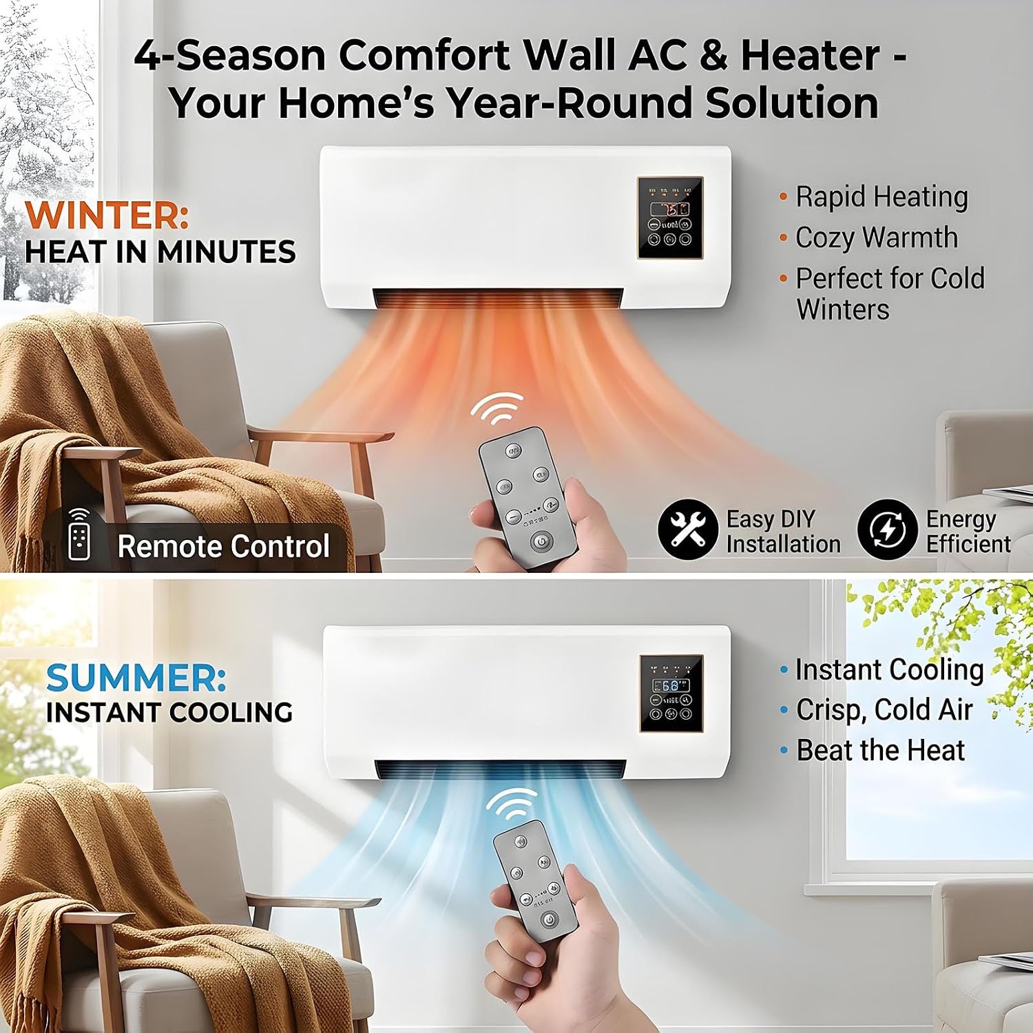Portable Wall-Mounted Air Cond - đánh giá và giá Smart Garden Rooms