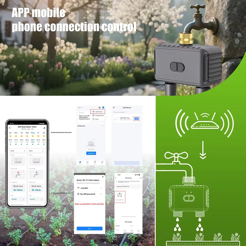 WAP01 WiFi APP Control Dual Ho - đánh giá và giá Smart Garden Irrigation