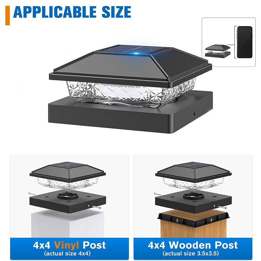 6/12X Outdoor Solar Post Cap L - đánh giá và giá Smart Garden Gate
