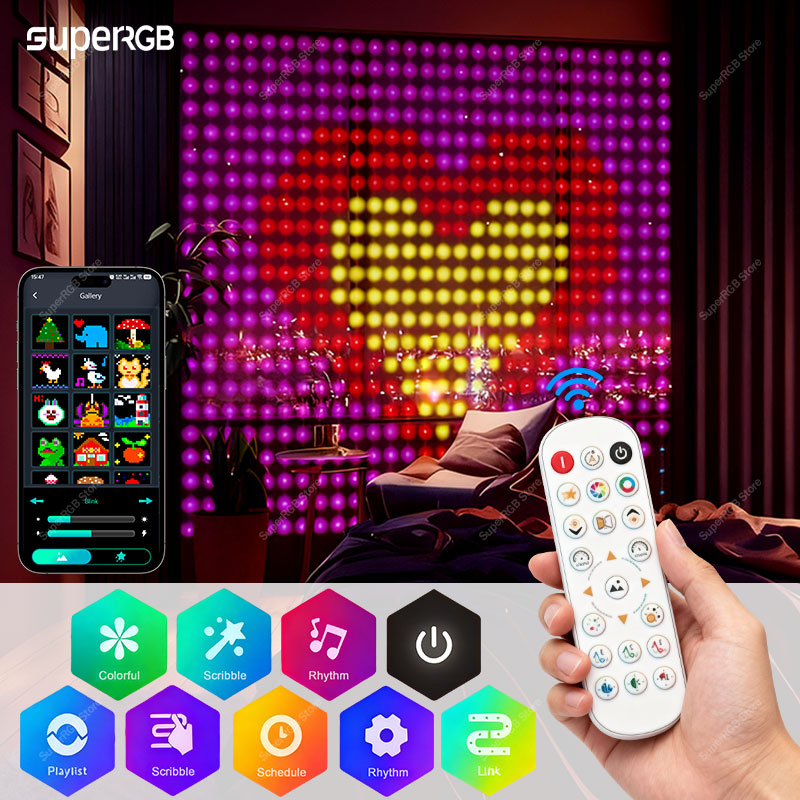 Smart Curtain Light RGB String - đánh giá và giá Smart Garden Rooms