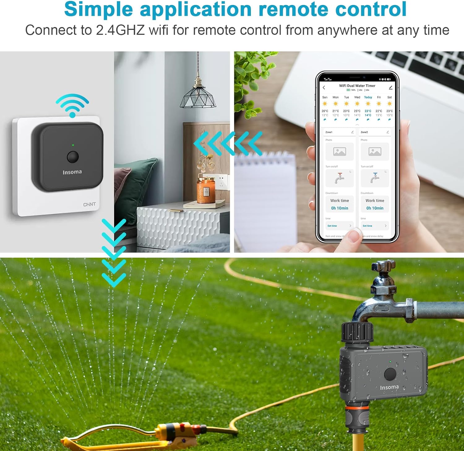 Insoma Wifi Automatic Sprinkle - đánh giá và giá Smart Garden Keeper