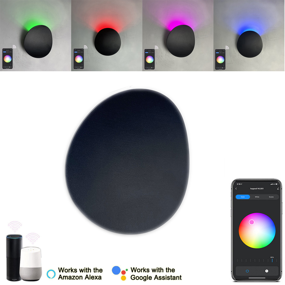 9W RGBW LED Wall Lamp Wifi Blu - đánh giá và giá Smart Garden Rooms