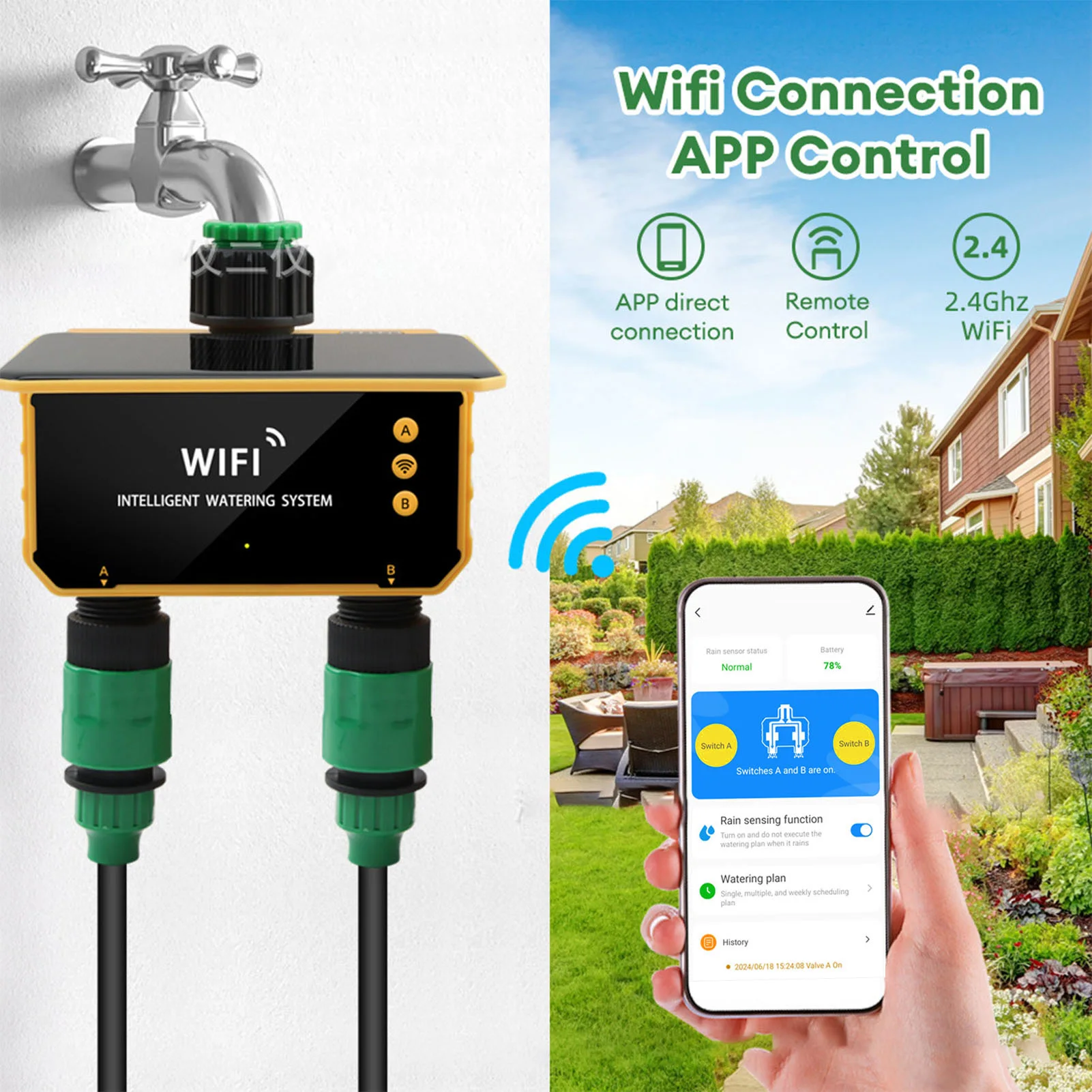Solar WiFi Smart Irrigation Ti - đánh giá và giá Smart Garden Irrigation