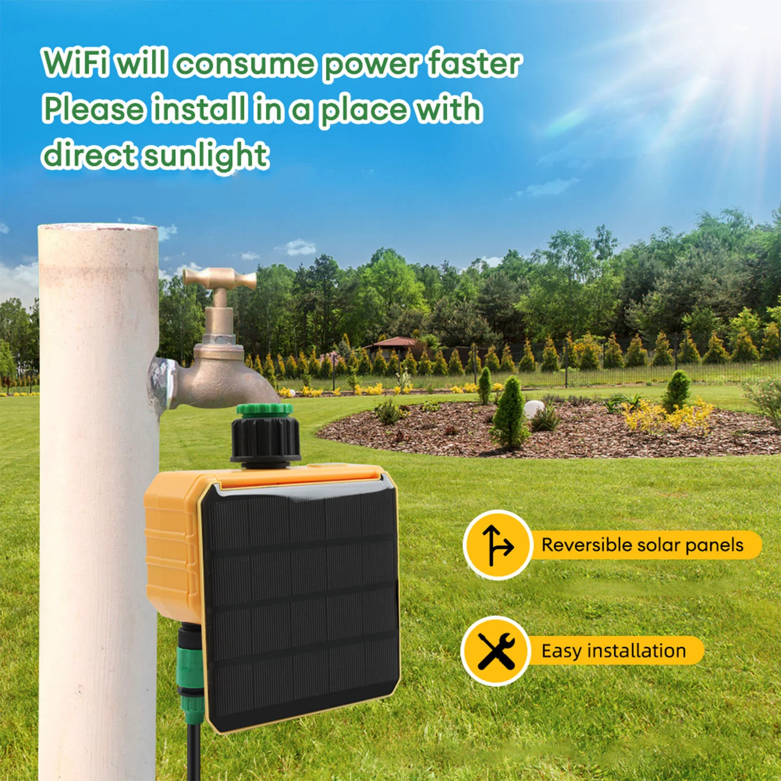 Solar WiFi Smart Irrigation Ti - đánh giá và giá Smart Garden Irrigation