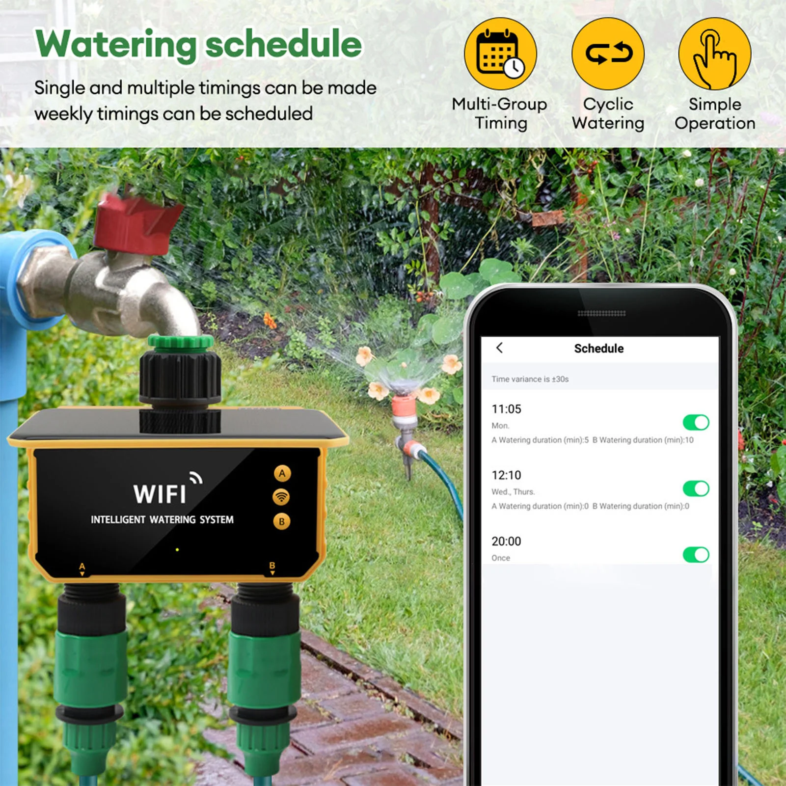 Solar WiFi Smart Irrigation Ti - đánh giá và giá Smart Garden Irrigation