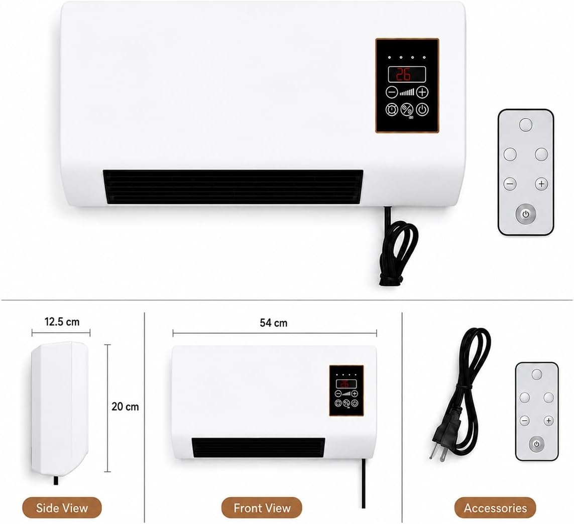 1800W Wall Mounted Air Conditi - đánh giá và giá Smart Garden Rooms