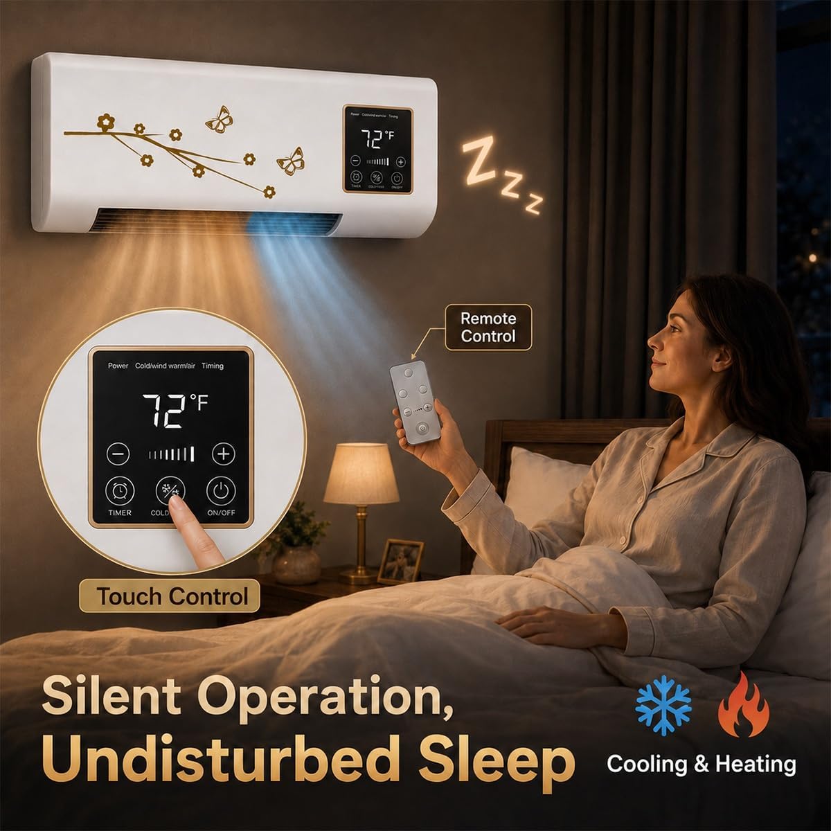 1800W Wall Mounted Air Conditi - đánh giá và giá Smart Garden Rooms
